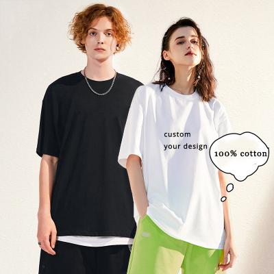 China Factory Direct Selling Short Sleeve Anti-wrinkle Around Neck Shirt Drop Shoulder Men's T-shirt 100% Cotton Blend Design Pattern Printing Running T-shirt for sale