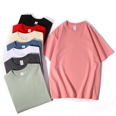 China Wholesale Custom Plain Round Neck Heavyweight Design Anti-wrinkle Logo Drop Shoulder 100% Oversize T-shirt Dtg Printing T-shirts for sale