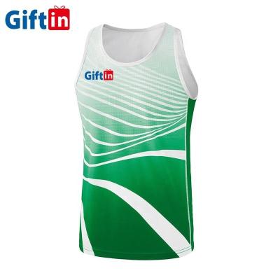 China Wholesale QUICK DRY sports running marathon training full polyester printing vest singlet stock sublimation tank top with custom design for sale