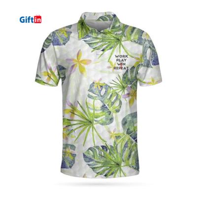 China New Style QUICK DRY Fitted Dry Breathable Sports Golf Polo Shirts Designs Mens Printed Polo T-Shirt Custom Logo Sublimation With Your Design for sale