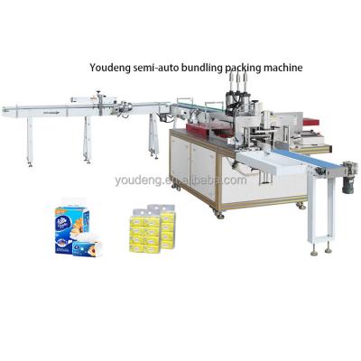 China Full Automatic Hotels Facial Tissue Packaging Packing Machine Paper 5-20 Bags / Facial Query AC Frequency PLC Min Production Capacity , S/S for sale