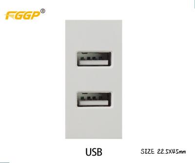 China Convenient USB Charger 45 Type For Floor Socket Outlet Modules Type 45*45 5v 2.1A Accessory for sale