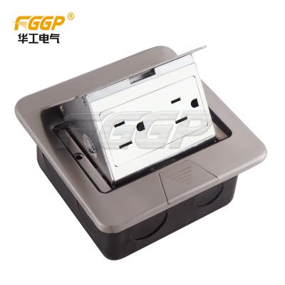 China Convenient Automatic Stainless Steel Floor Outlet Outlet Outlets Us Stainless Floor Outlet Box for sale