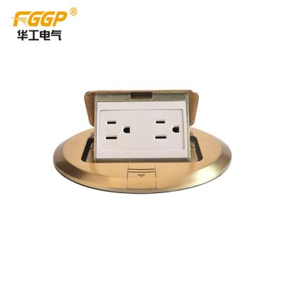 China Residential / General Purpose Automatic Floor Round Floor Socket With Box Us Floor Receptacle 15A for sale