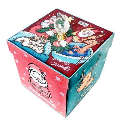 China Recyclable Gift Chocolate Birthday Cake Photo Album Boxes Assembled DIY Love Christmas Explosion Jumping Box Gift Box for sale