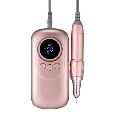 China 2022 Nail Art Beauty New Arrival Professional Rechargeable Nail Price Cordless Electric Nail Drill Grinding Machine 35000RPM for sale