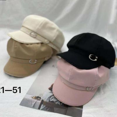 China Fashion \ comfortable \ goods 2021 autumn and winter new fashion British lace side retro beret hat octagonal hat for sale