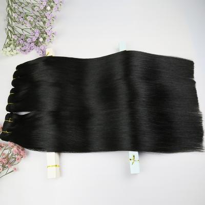 China Double Cuticle Silky Straight Virgin Human Hair Drawn Weft for sale