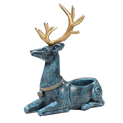 China Minimalist Resin Deer For Home Decoration Storage Boxes Drawers Racks Racks Organization Food Containers Housewares Candy Box for sale