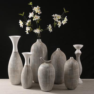 China European Nordic Minimalist Style Resin Vase Home and Garden Decoration Living Room Floor Vases for Decor Flower Decor Home Accessories for sale