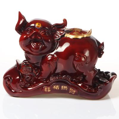 China Popular Money Bank Piggy Chinese Style US Dollar Money Saving Pot Resin Pig Piggy Bank Box Coin Savings Parents Money Pot Change Gift For Kids Children children for sale