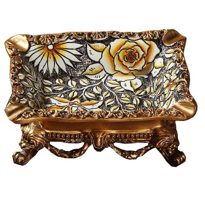 China Creative handmade European American antique style ashtray drawer tray coffee table storage box for living room home home accessories for sale