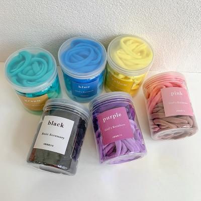 China Colored Hair Ring High Elasticity Head Rope 50 Pack Girls Sexy Seamless Rope Color Gradient Hair Rope for sale