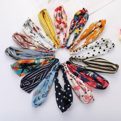 China Mori Sweet Fresh Floral Ladies Face Wash Cloth Cross Hair Band Sports Wide Elastic Headband for sale