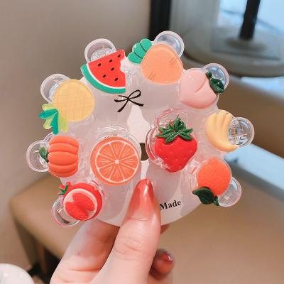 China Korean cute geometric round sling sling fashion plastic kids frog buckle hairpin edge clip for sale