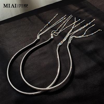 China Super sexy tassel rhinestone hair flash circle is simple come out after temperament Korean edition hooks double row headwear for sale