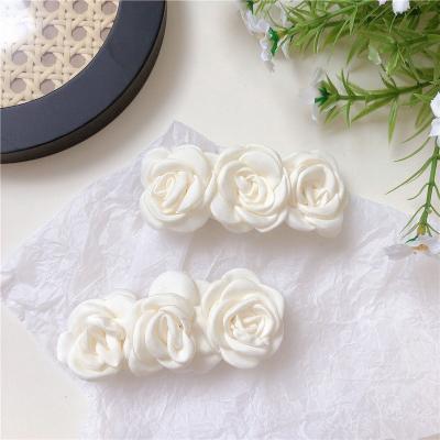 China Fashion small fragrant wind cloth art retro flower stereo hairpin sweet fairy hairpin for sale