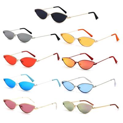 China Fashion Sunglasses VIFF Cat Eye Sunglasses HM18095 Retro Vintage Metal Frame Cute Cateye Sunglasses for sale