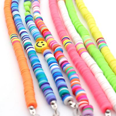 China Polymer Clay Polymer Clay Sunglasses Chain Lanyard Eyewear Retainer Eyeglass Cord Colorful Strap for sale