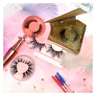 China 25mm Long Natural Color False Eyelashes False Lashes Long Makeup 3d Mink Lashes Extension Mink Lashes Christmas Party Lashes for sale