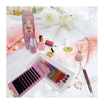 China Auto Blooming Mink / Silk Flower Lashes Self Fanning Lashes Russian Volume Person Lashes Fans Easy Eyelash Extension for sale