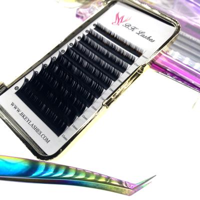 China Korean PBT Mink / Silk Hand Made LASH EFFECT MIXED LOOPS 0.10 & 0.12 D LENGTHS MINK Eyelash Extension for sale