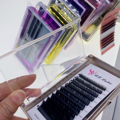 China 20D 0.05 D 8mm Volume Eyelash Mink/Individual Silk Wholesale High Quality Natural Silk Individual Eyelash Extension for sale