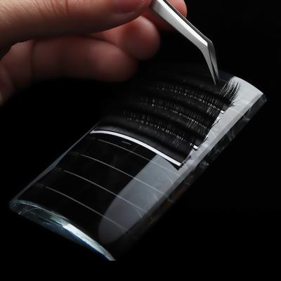 China Single Box Feather Eyelash Extension Showcase Lash Palette With Glue Stone Acrylic Lash Tile Eyelash Tile for sale