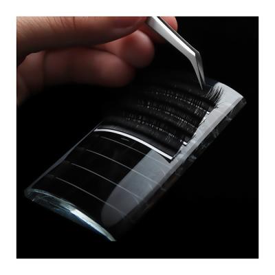 China Feather Beauty Eyelash Tools Transparent Acrylic Lash Tile Lash Extensions Palette Glue Pallet for sale