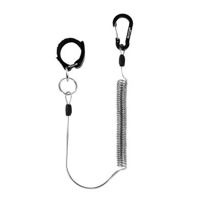 China No Resistance Reel Lanyard Rumbles Fishing T01 Coiled Lanyards with Rod Tie Belts for Fishing Rods and Nets for sale