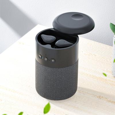 China Can be used as BT speaker 2021 newcomers B20 2 in 1 tws wireless earphone speaker with bluetotoh speaker 3d mini sound portable earbud earphone for sale