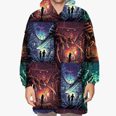 China New product hot egg parent-child clothing home digital printing heating and lamb velvet double-sided covering hoodie for sale