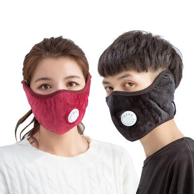 China Outdoor sports cycling riding running 2021 autumn and winter PM2.5 valve haze mask breathing men and women two-in-one ear protection heat dust mask for sale