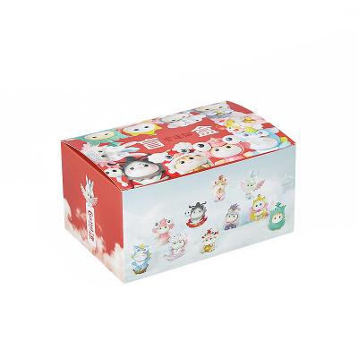 China Recyclable Custom Paper Cardboard Paper Box White Color Empty Mystery Box For Dolls Gift Packaging for sale