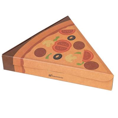 China Recyclable Cheap Individual Kraft Paper Pizza Boxes Recyclable Pizza Pie Slice Containers for sale