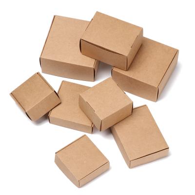 China Brown Black White Recyclable Gift Boxes Handmade Jewelry Packaging Box Soap Cardboard Paper Packaging Box for sale