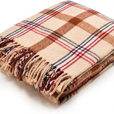 China Luxury Durable Anti-bacteria ODM Knitted Throw Blanket Super Soft Acrylic Blanket Knitted for sale