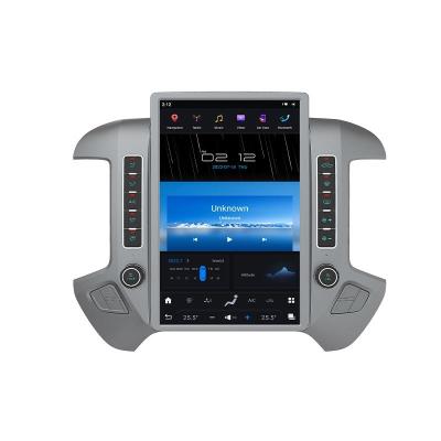 China Built-In Speaker Android 11 Car Radio Stereo Video Unit GPS Touch Vertical Tesla Style Screen Carplay For Chevrolet Silverado GMC 2013-2019 for sale