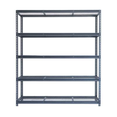 China Corrosion Protection 5 Tiers Powder Coated Steel Boltless Storage Shelving Racks With Rivet for sale