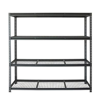 China Corrosion Protection 4 Tier Galvanized Garage Shelving Warehouse Rack Boltless Metal Shelf Storage Rack for sale