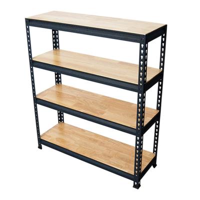 China Black Selective Shelves Home Kitchen Corrosion Protection Storage Boltless Metal Rack Steel Shelf for sale