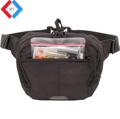 China Outdoor Men Anti-theft Pussy Pack Waist Bags Outdoor Essential Waist Bag For Men Black for sale