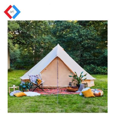 China Straight tie type 3M 4M 5M 6M 7M New design two door canvas bell tent outdoor bell tent two glamping on sale for sale