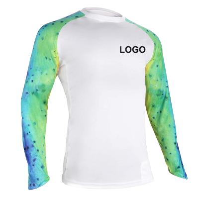 China SPF 50+ 88% Anti-UV Polyester 12%spandex 165gsm UV Protected Customized Fishing Apparel for sale