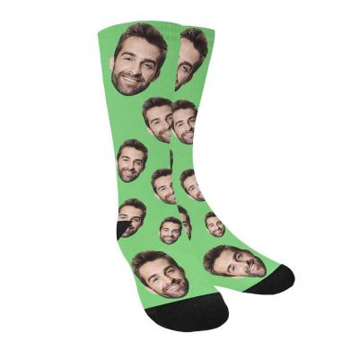 China 100% Polyester Socks with Custom Faces, Over Face Socks, Personalized Image Socks for sale