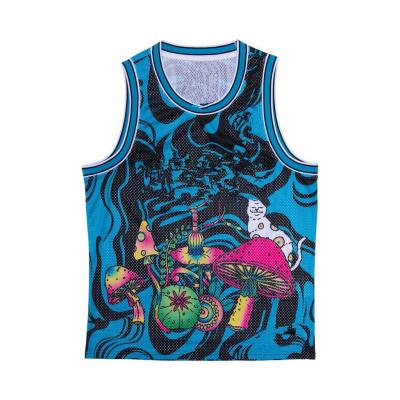 China Breathable High Quality Basketball Logo Sublimation Custom Basketball Tank Top for sale