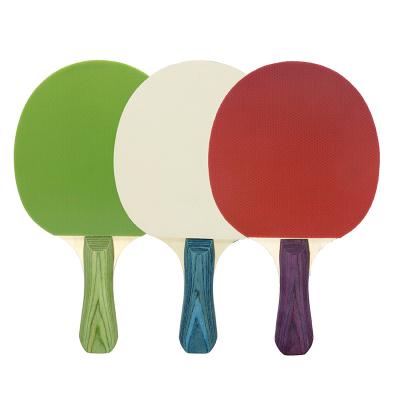 China / Professional Pure Wood Table Tennis Racket With Double Face Pimples-in Rubber Pingpong Bat for sale