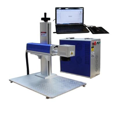 China Portable mini laser marking 10w 20w 30w 50w fiber laser marking machine for metal marking and non-metal marking for sale