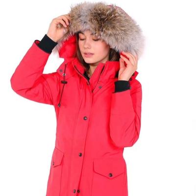 China 2021 breathable women winter fur parka factory direct with lowest wholesale price for sale