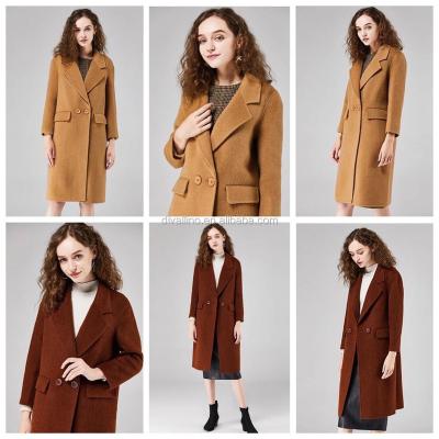 China 2021 anti-shrink factory direct women brand woolen coat with lowest wholesale price for sale